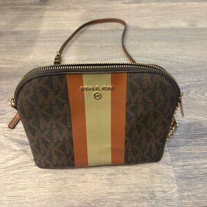 Michael Kors Brown and Orange Crossbody Bag
